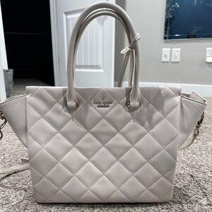 Kate Spade Quilted Cream Tote Bag